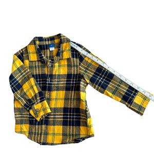 Kids Yellow and Blue Plaid Shirt